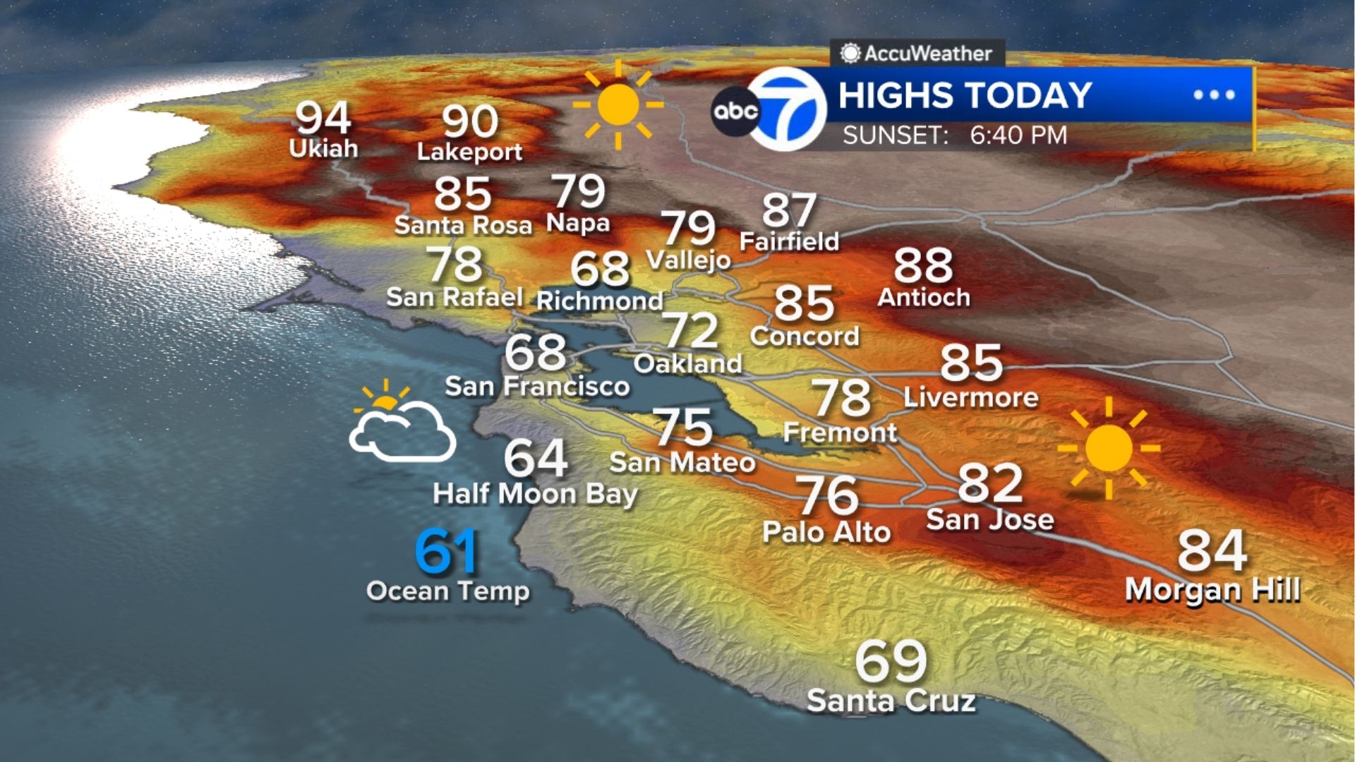 AccuWeather Forecast: Relief from heat is here with fog along the coast
       — ABC 7 Bay Area, Lafayette Community news