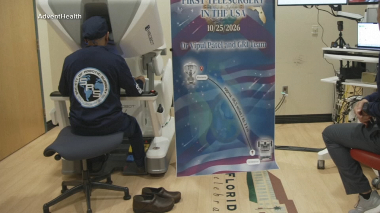 Doctor performs surgery on patient at hospital 35 miles away using robotics
       — ABC 7 Bay Area