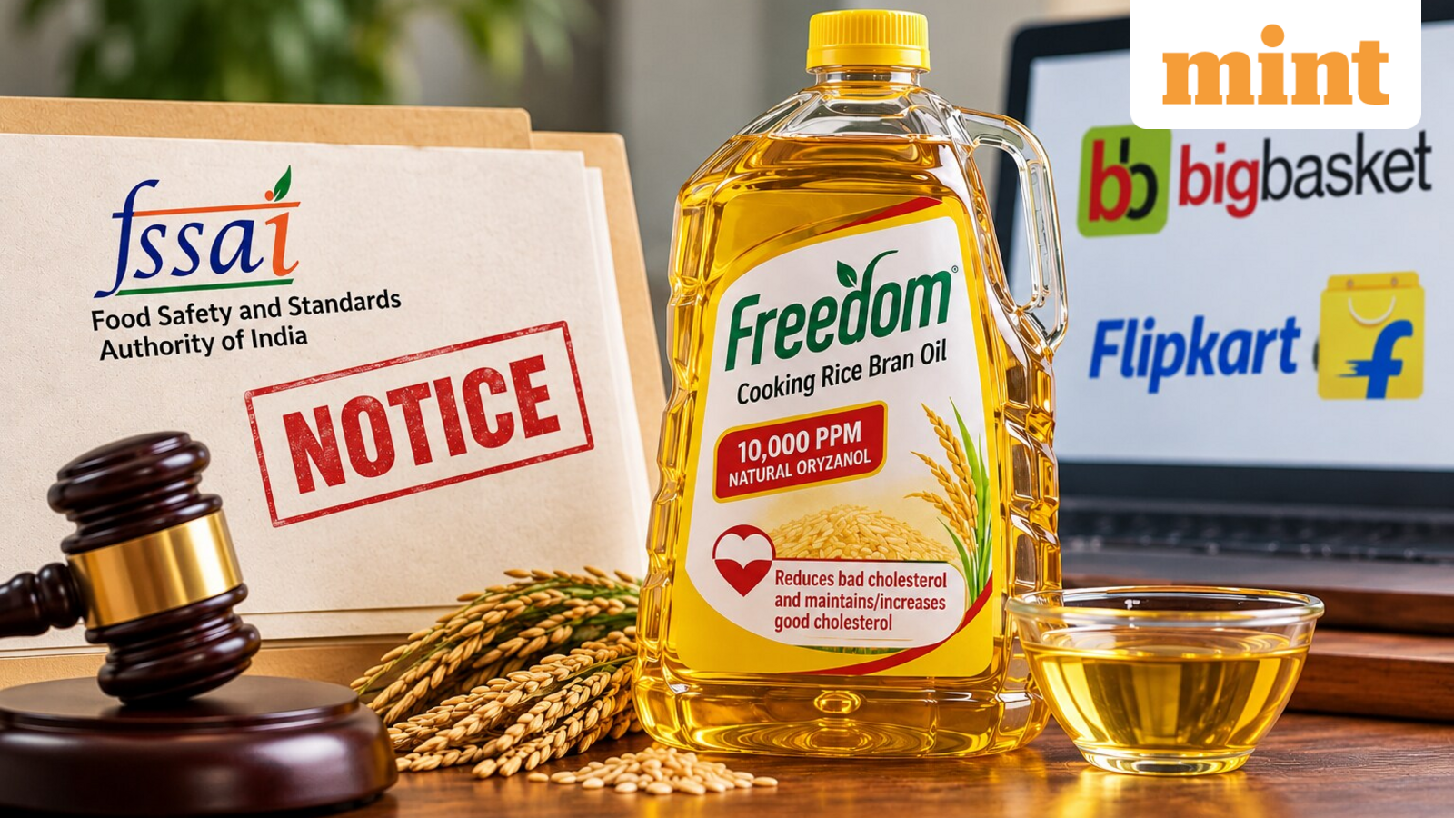 Freedom Rice Bran Oil under scrutiny: Why FSSAI issued notices to BigBasket, Flipkart — Mint India, Lafayette Technology news